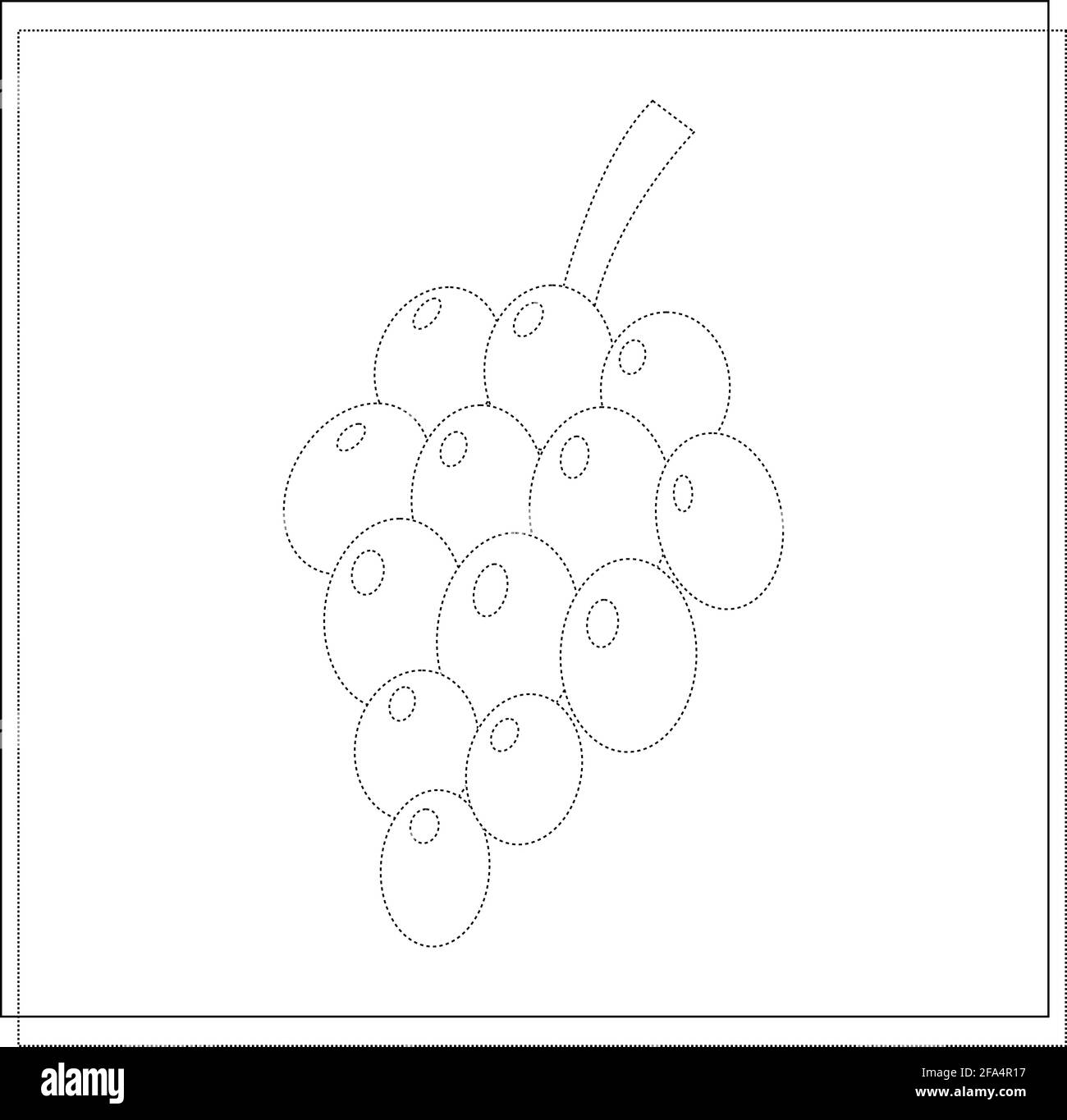 Page coloring books for kids, practice handwriting grapes. sketch ...