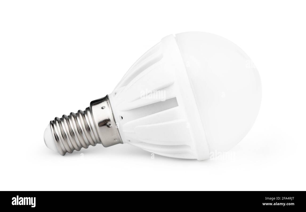 One light bulb isolated on white background Stock Photo - Alamy