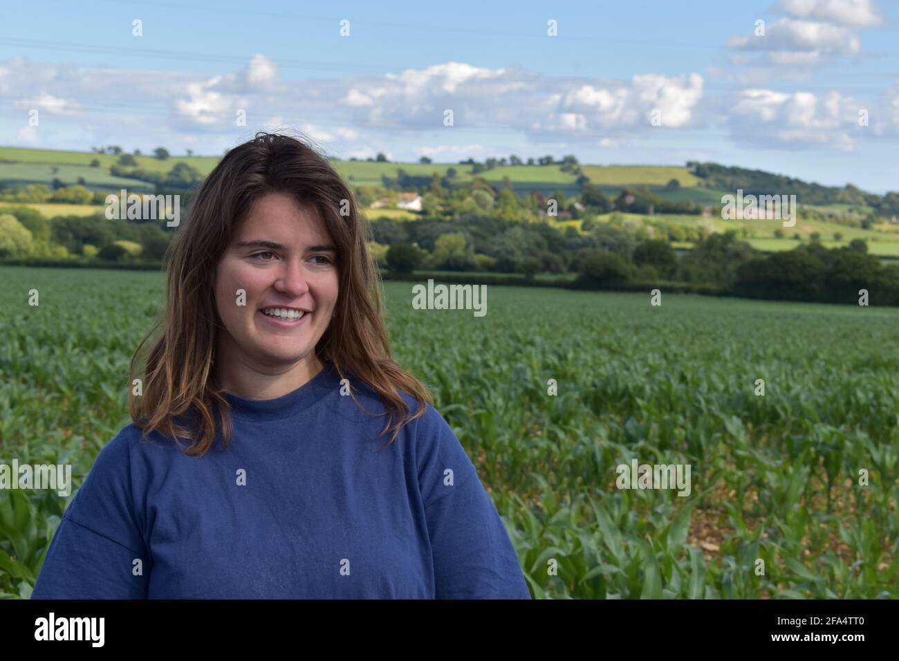Beautiful young woman, portrait outdoors in summer Stock Photo - Alamy