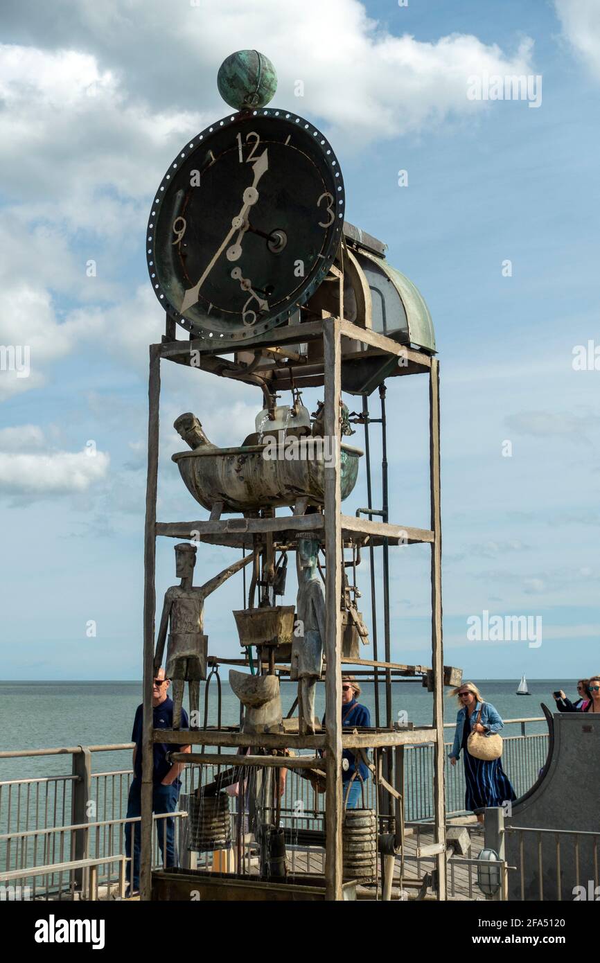 Water Clock on Southwold Pier in Suffolk, UK Stock Photo Alamy