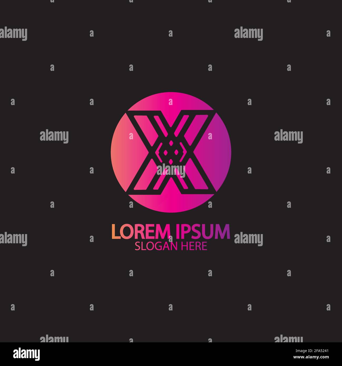 X Letter Logo Template vector icon illustration design Stock Vector