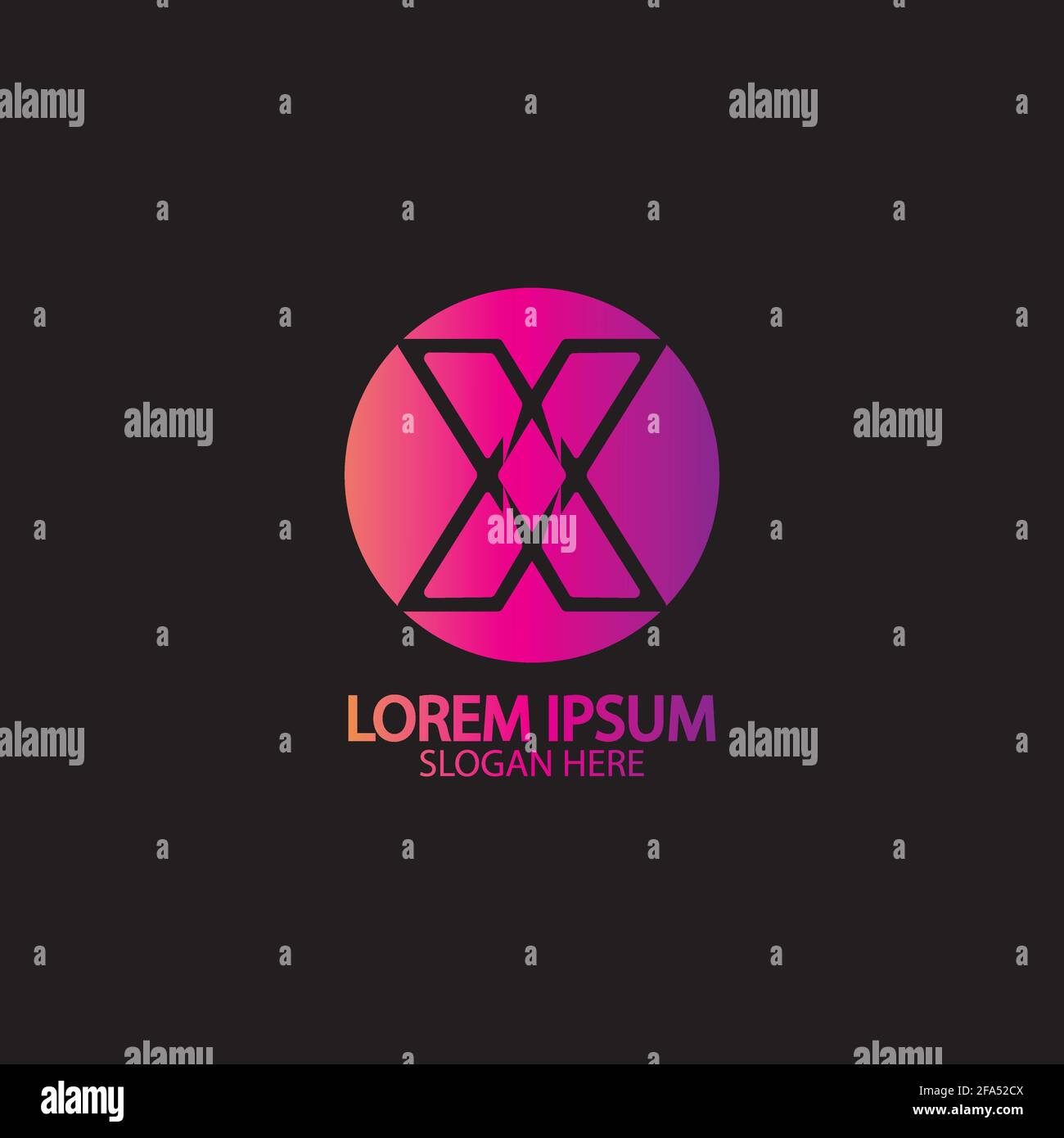 X Letter Logo Template vector icon illustration design Stock Vector