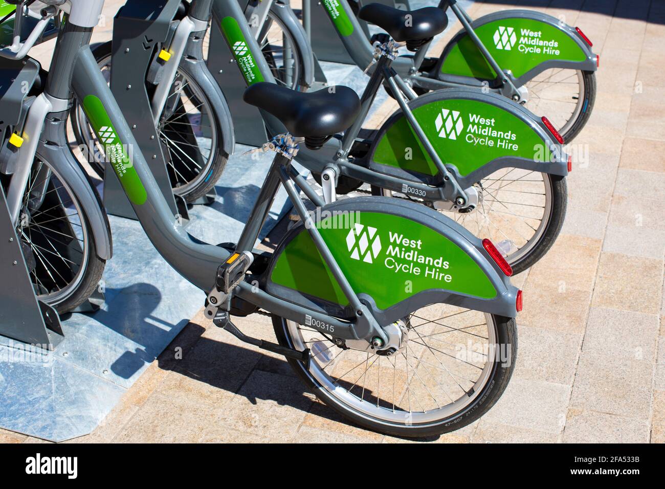 West Midlands Cycle Hire bikes Stock Photo