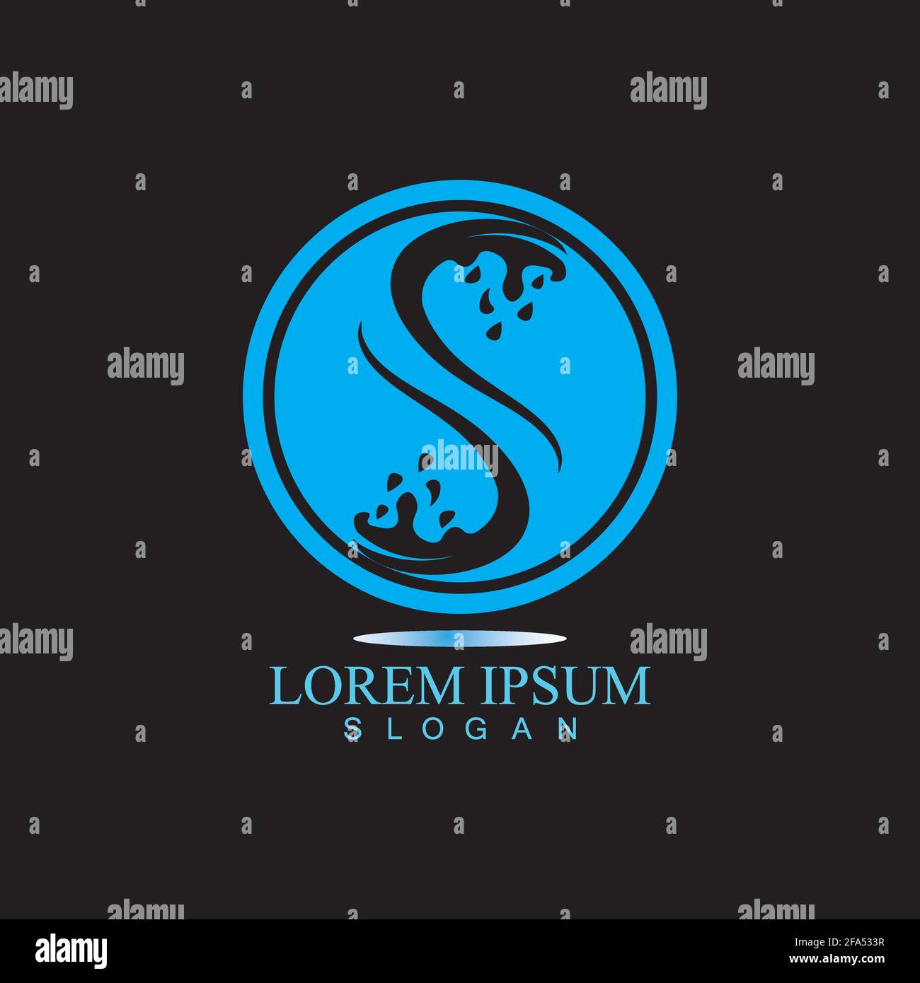 S letter water splash logo design template Stock Vector Image & Art - Alamy