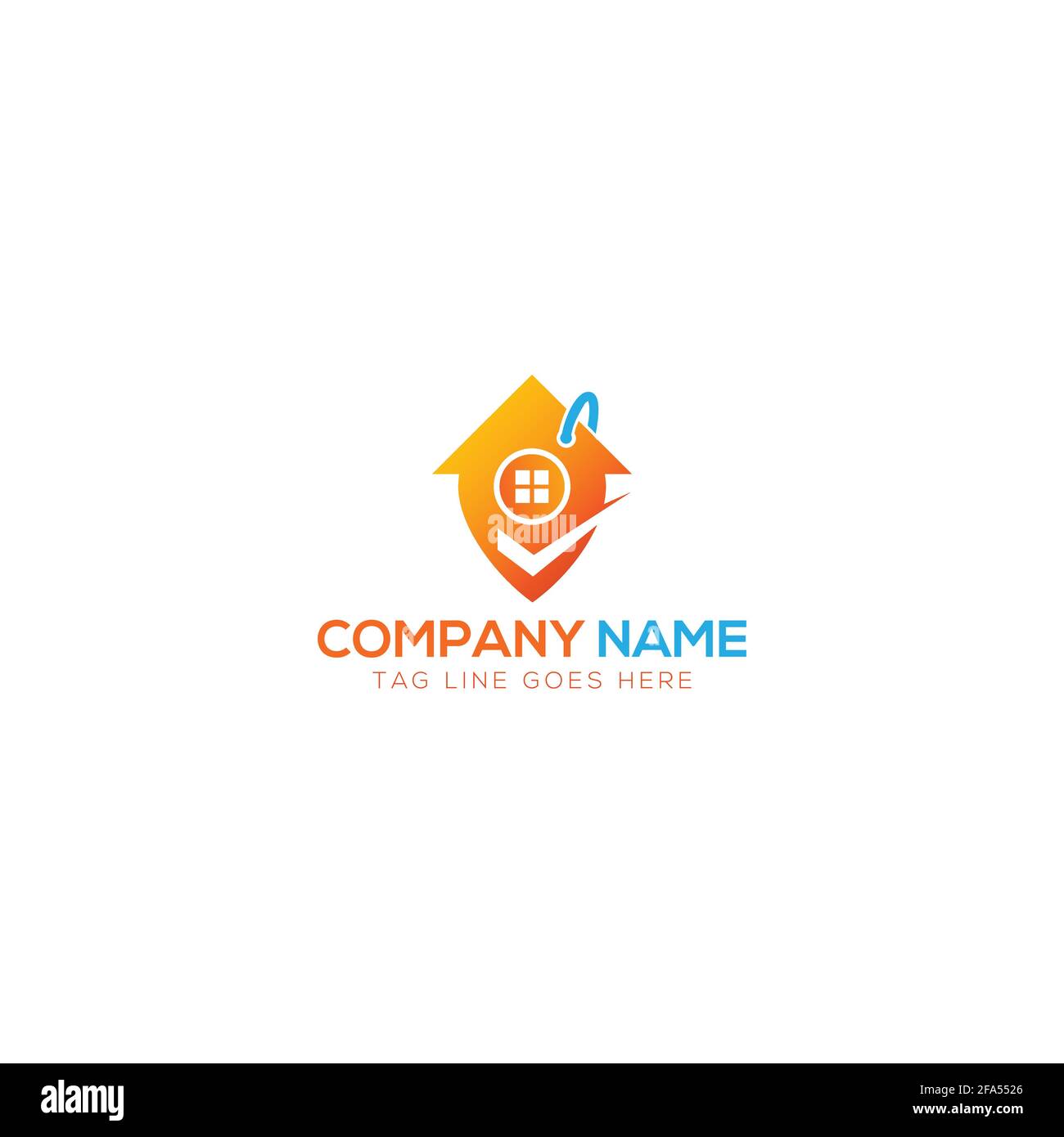 Illustration vector graphic of Construction, home repair, and Building Concept Logo , home location logo Design template Stock Vector