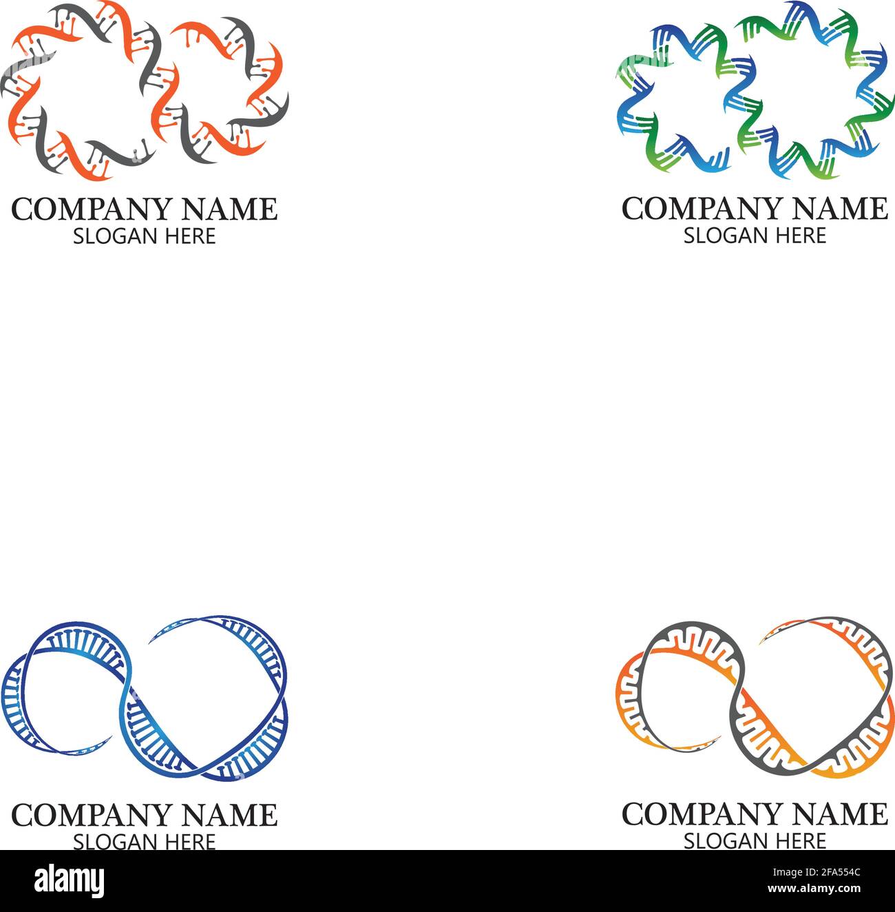 Infinity DNA Logo Icon Vector Stock Vector