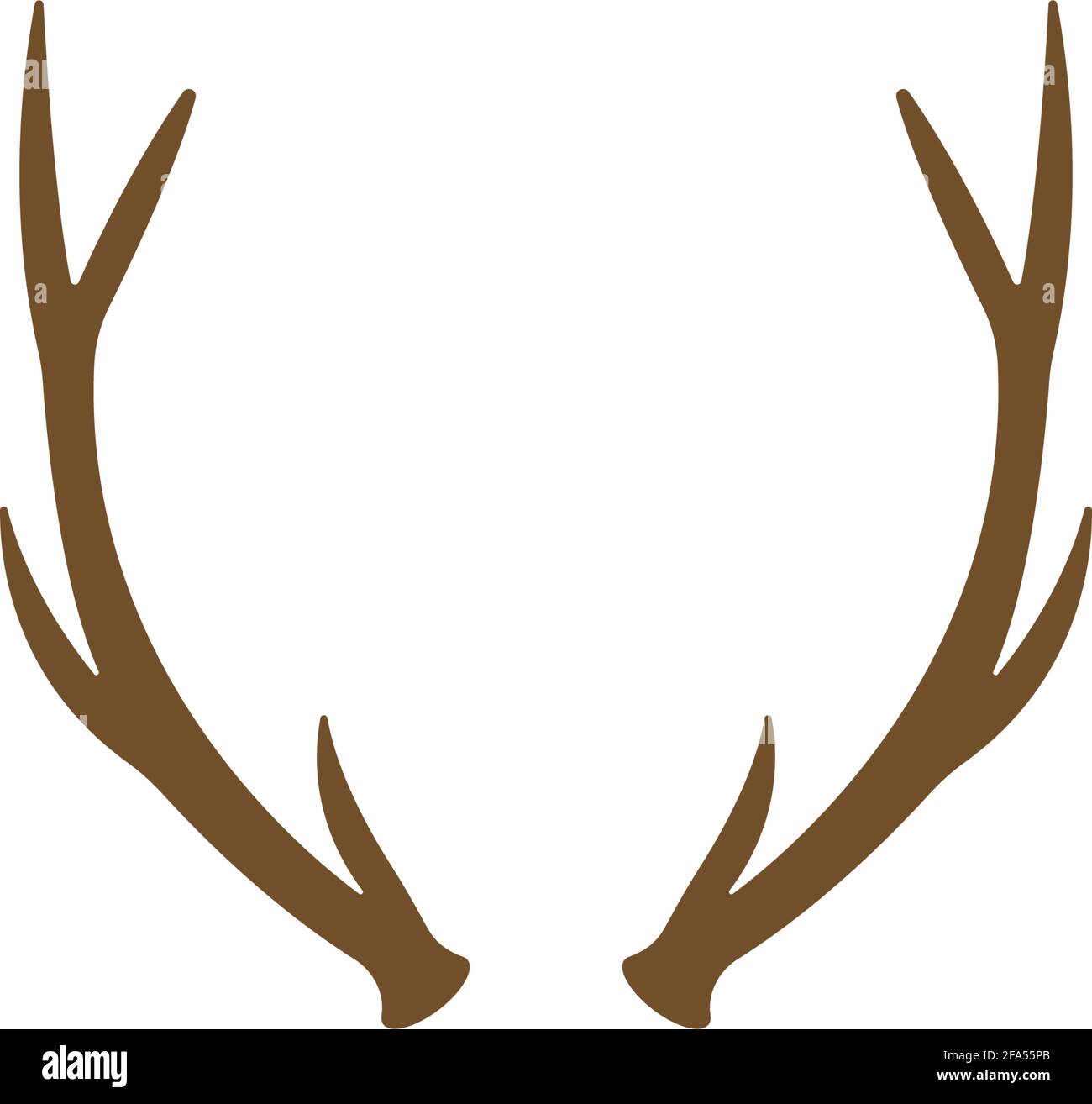 Deer Antlers Logo Template Illustration Design Stock Vector Image & Art -  Alamy
