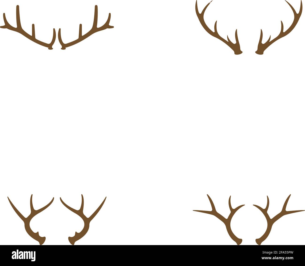 Deer Antlers Logo Template Illustration Design Stock Vector Image Art Alamy
