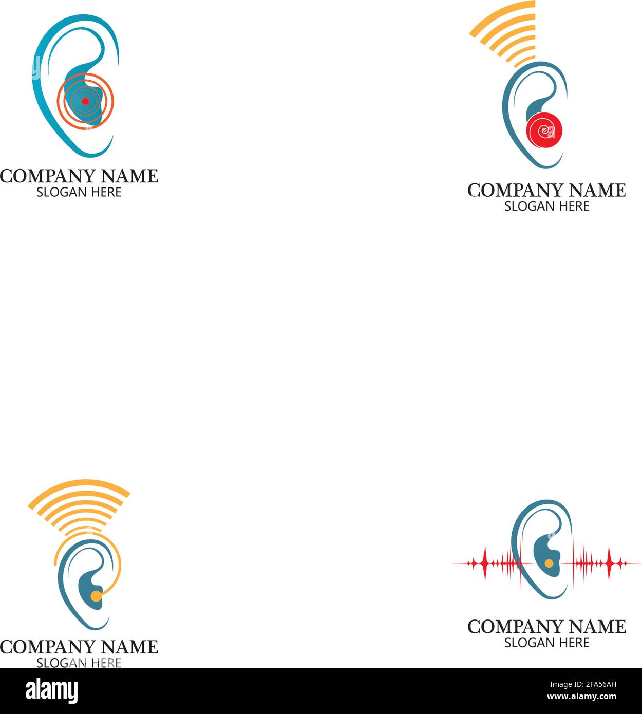 Hearing Logo Template vector icon design Stock Vector
