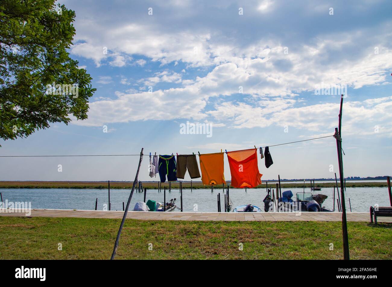 Clothes drying in the sun Stock Photo Alamy