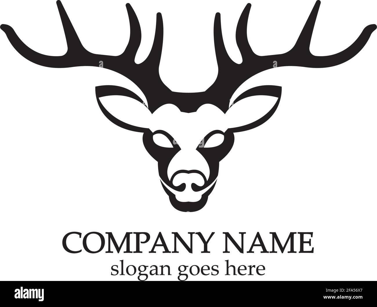 Deer antler logo icon illustration design vector Stock Vector Image & Art -  Alamy