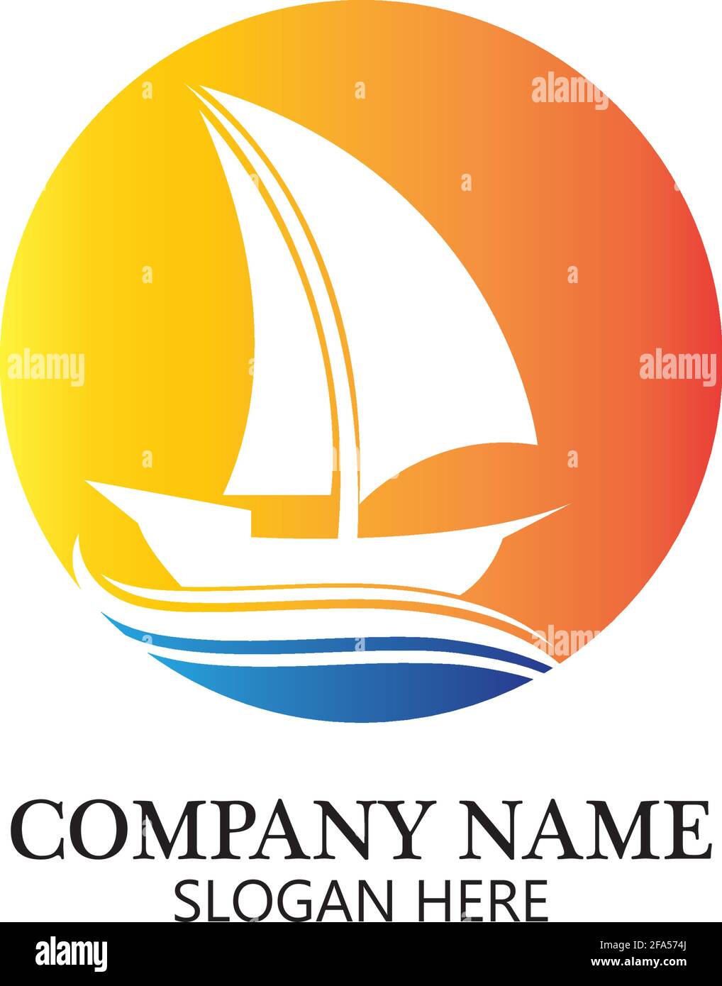 boat logo template,ship icon design,illustration element vector Stock Vector