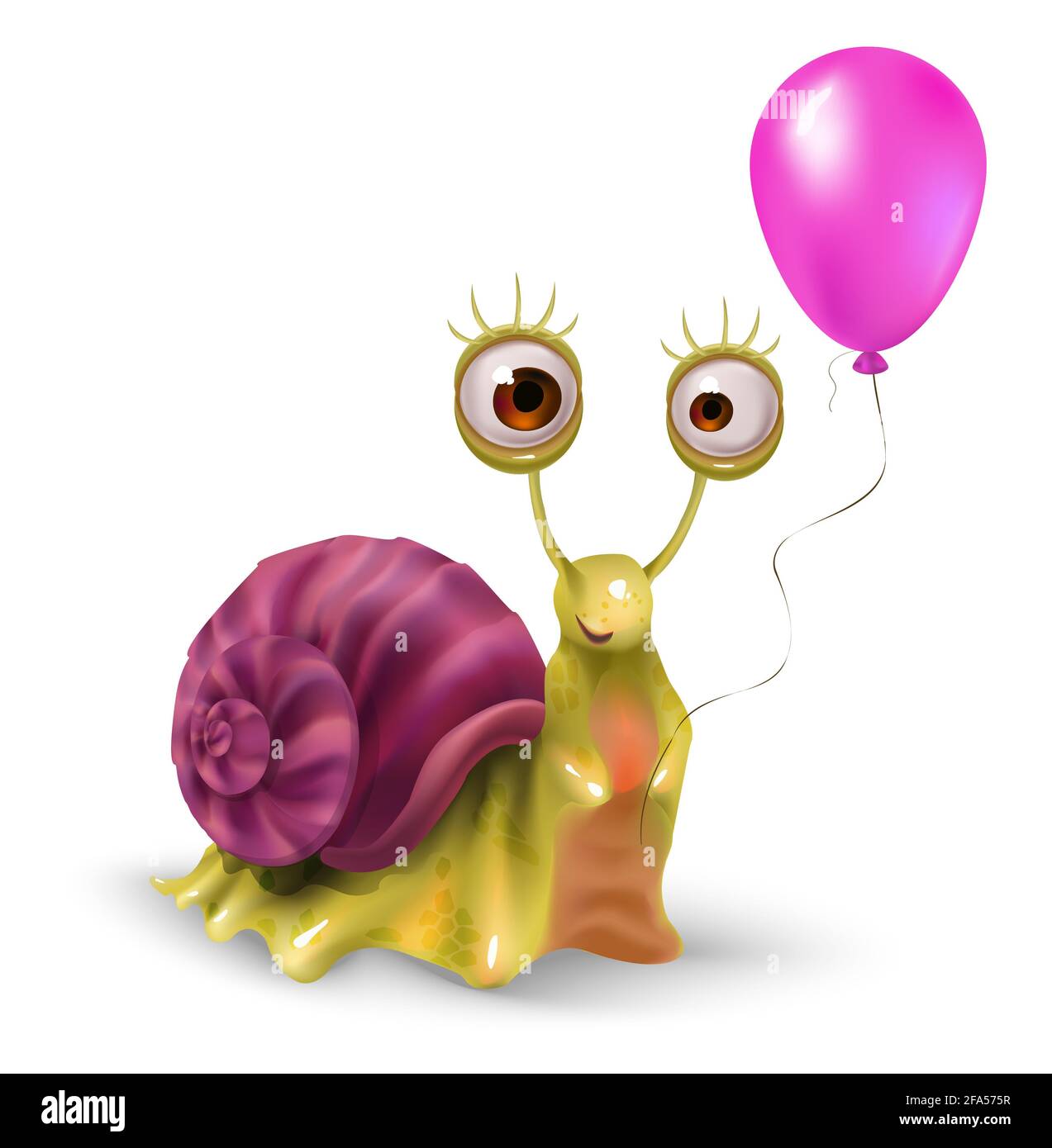 Cartoon illustration funny snail mollusk hi-res stock photography and  images - Alamy