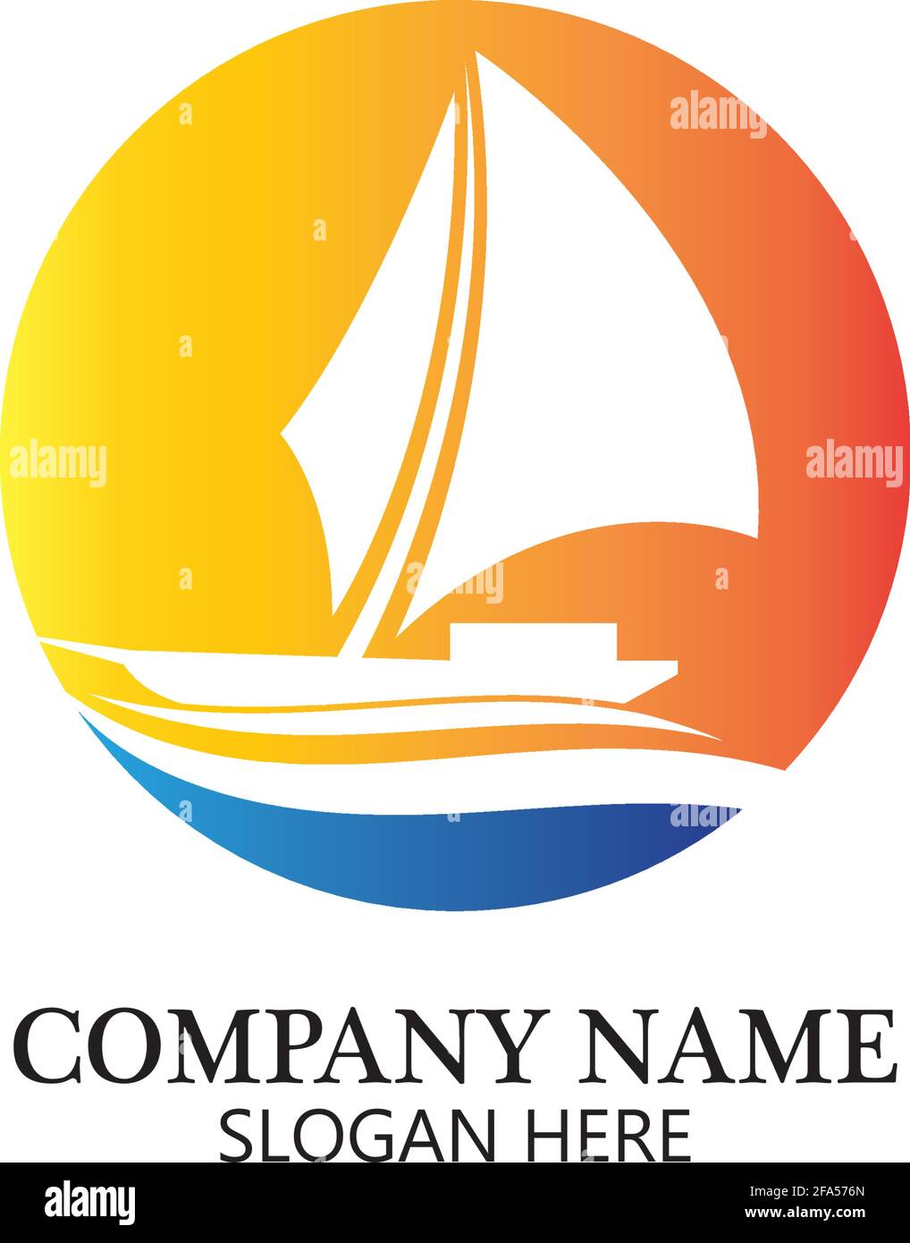 boat logo template,ship icon design,illustration element vector Stock Vector