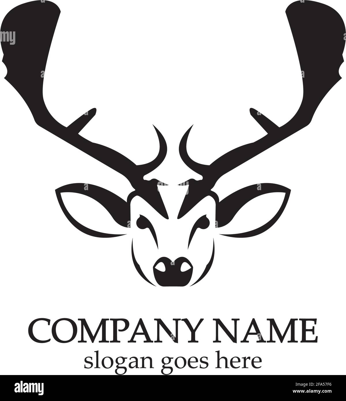 Deer head Logo Template vector icon illustration design Stock Vector ...