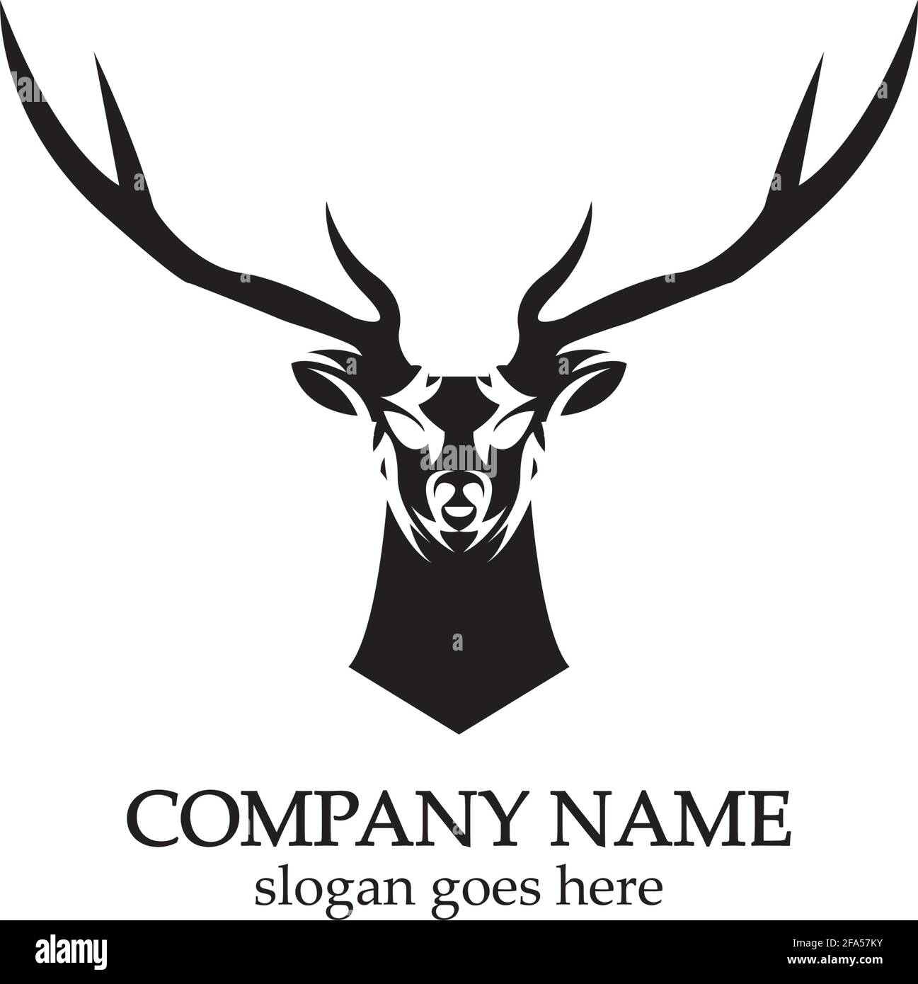 Deer Head Logo Template Vector Icon Illustration Design Stock Vector Image Art Alamy