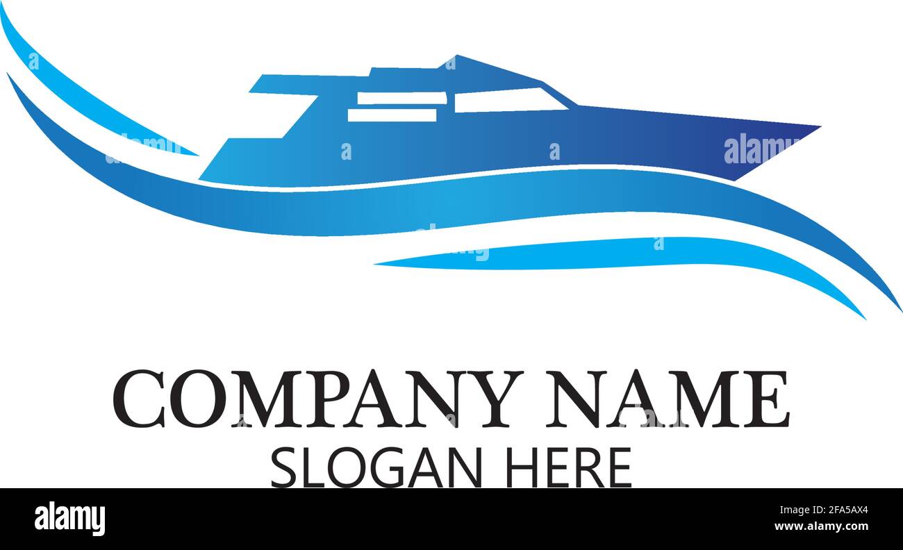boat logo template,ship icon design,illustration element vector Stock Vector