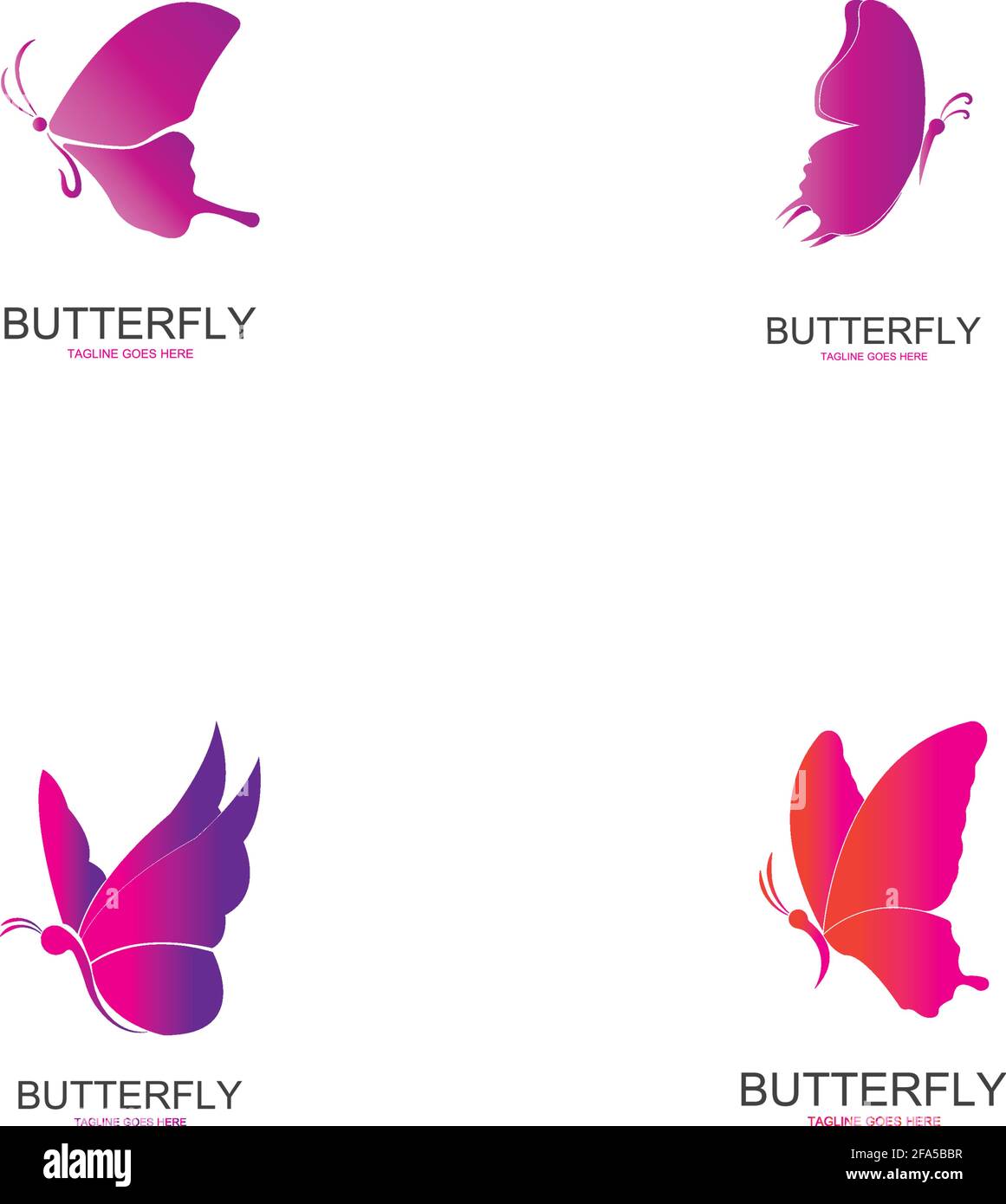 Vector - Butterfly conceptual simple icon. Logo. Vector illustration Stock Vector