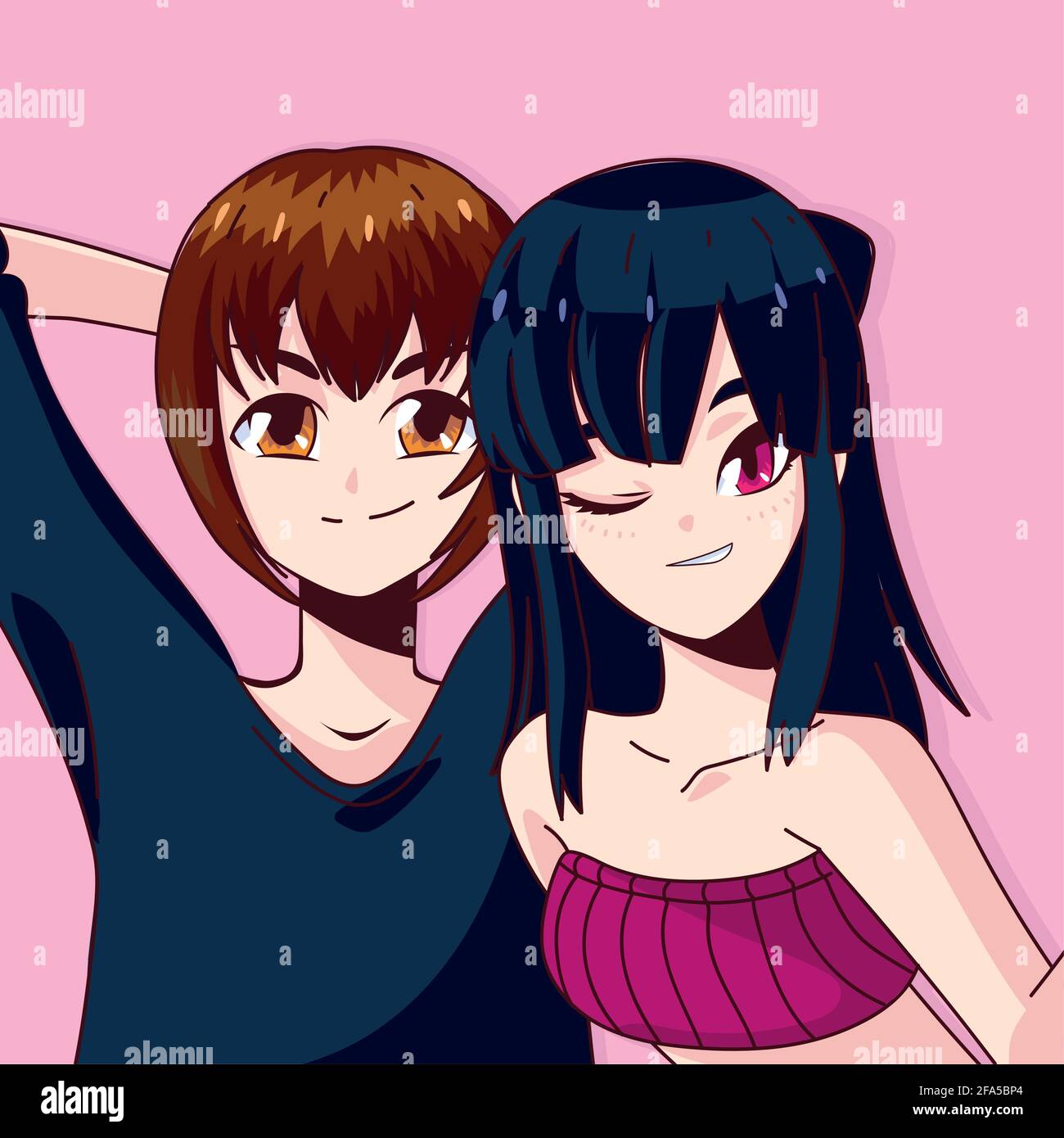 Anime Boy And Girl High Resolution Stock Photography And Images Alamy