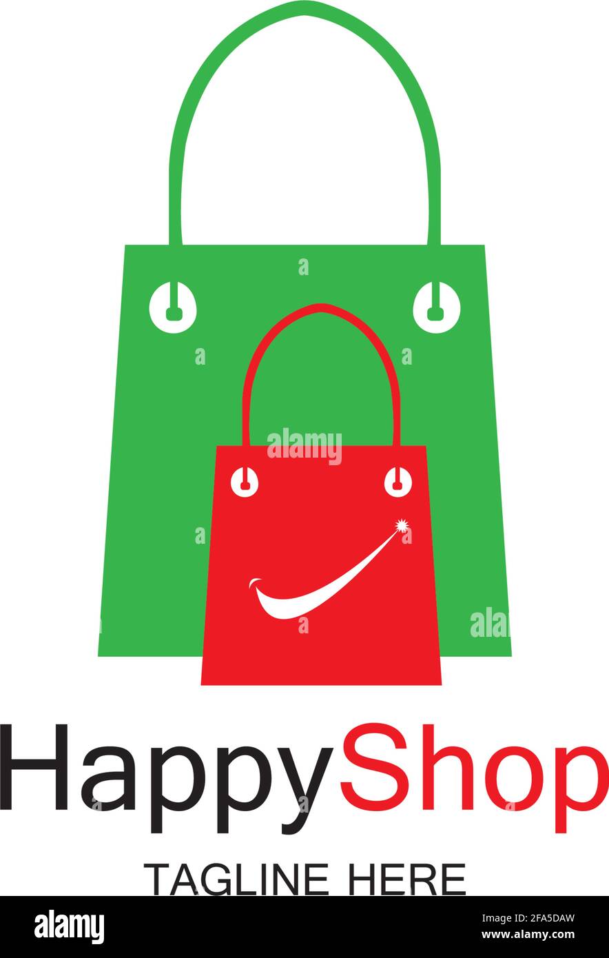 Happy Shop logo design template Stock Vector Image & Art - Alamy