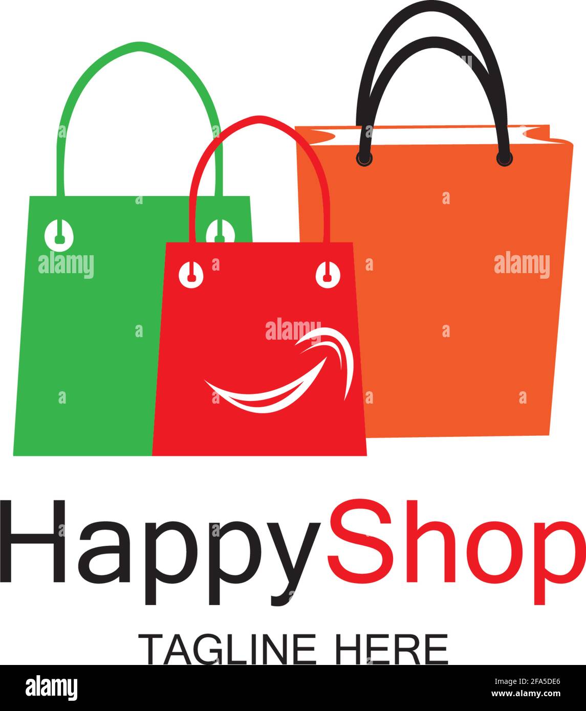 Happy Shop logo design template Stock Vector Image & Art Alamy