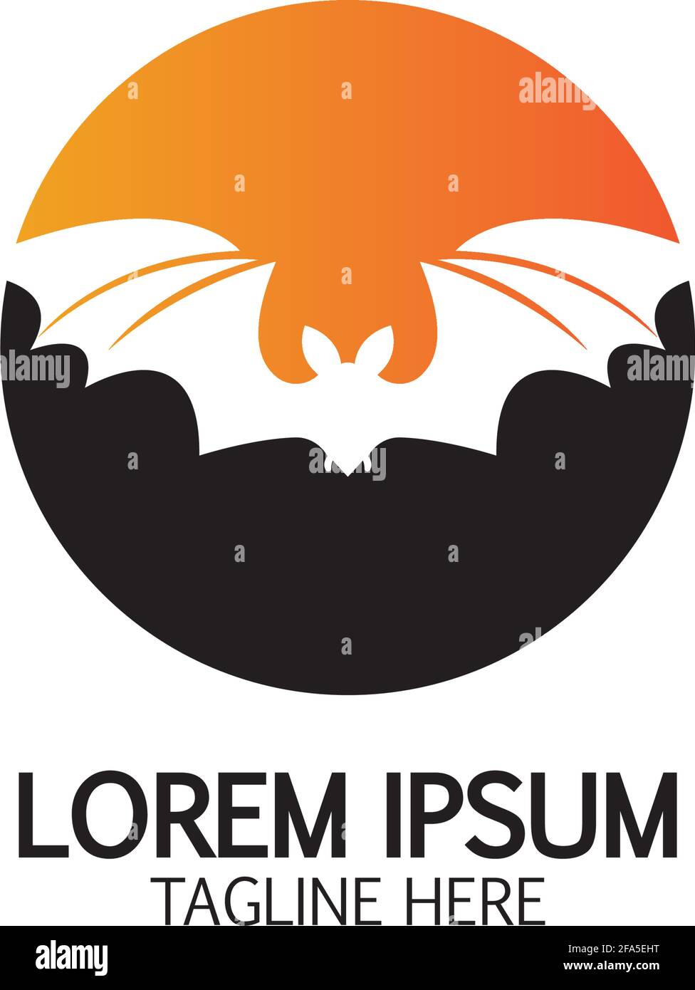 bat vector icon logo template illustration design Stock Vector