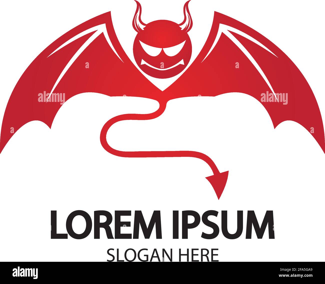 Devil logo vector icon template Stock Vector