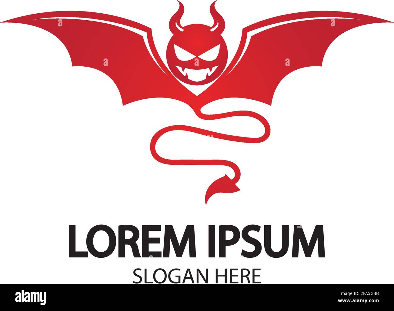 Devil logo vector icon template Stock Vector Image & Art - Alamy