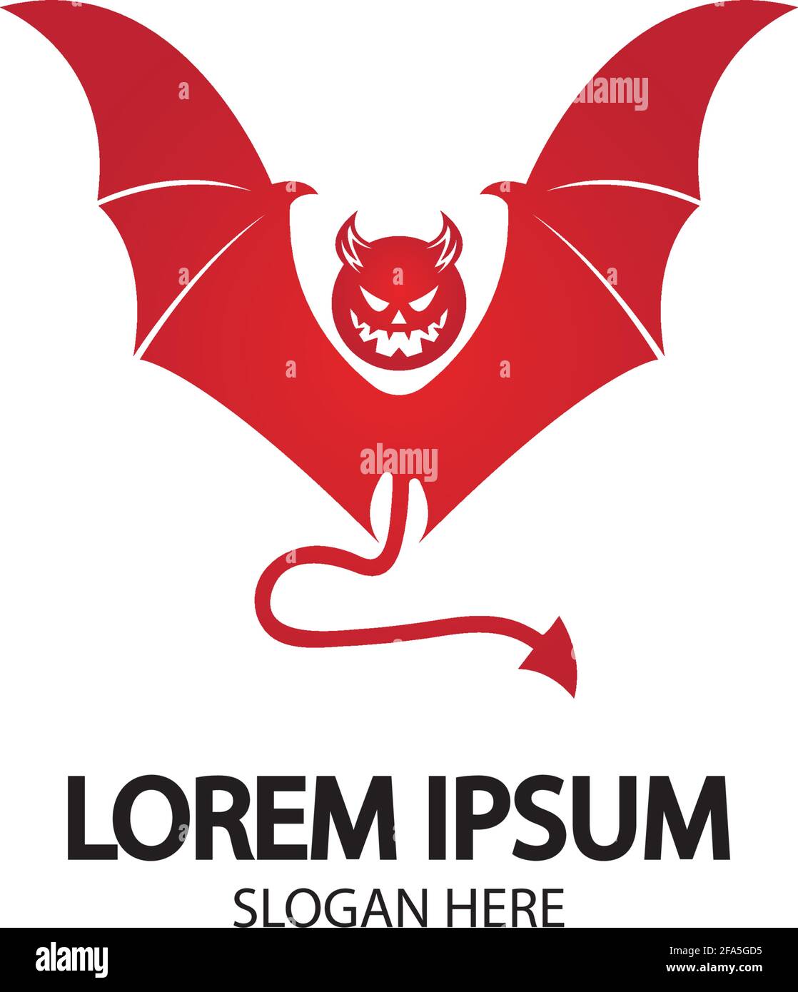 Devil logo vector icon template Stock Vector Image & Art - Alamy