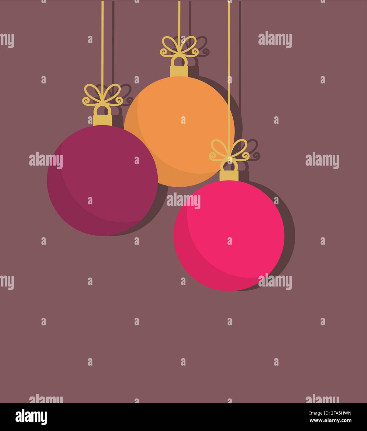 Christmas balls ornament background illustration Stock Vector Image