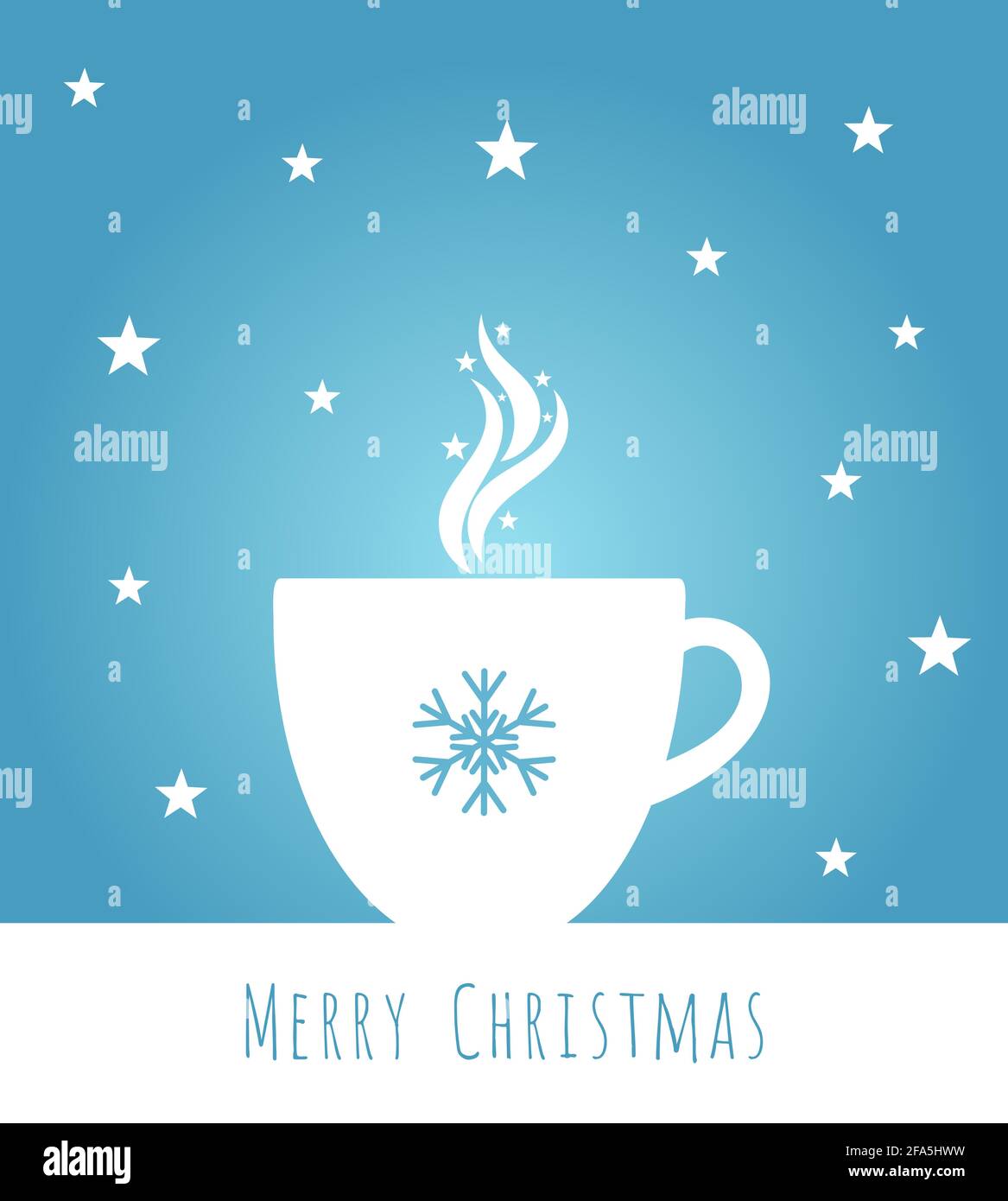 Blue Christmas coffee cup background illustration Stock Vector Image