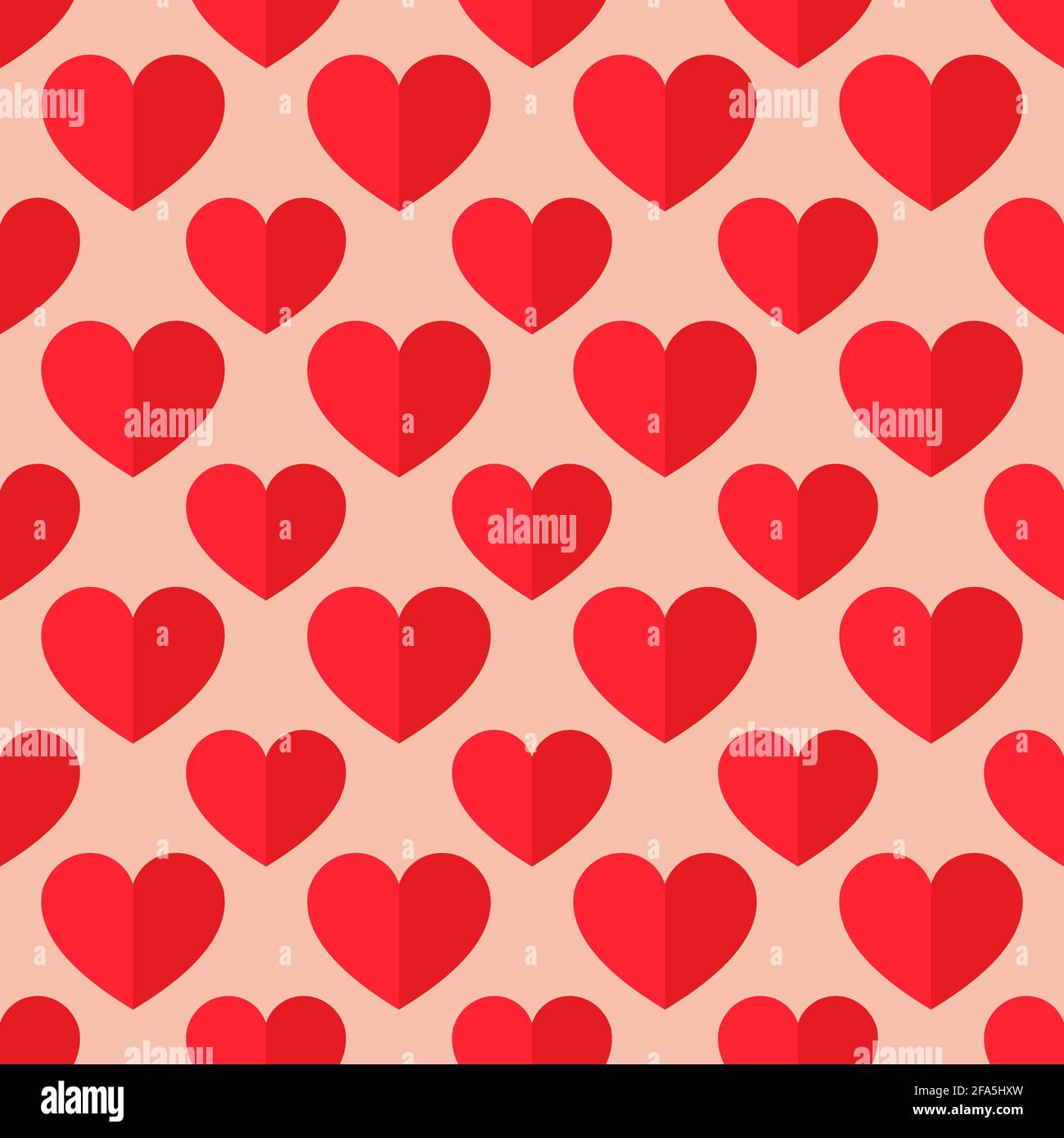 Red hearts seamless pattern. Vector illustration Stock Vector Image ...