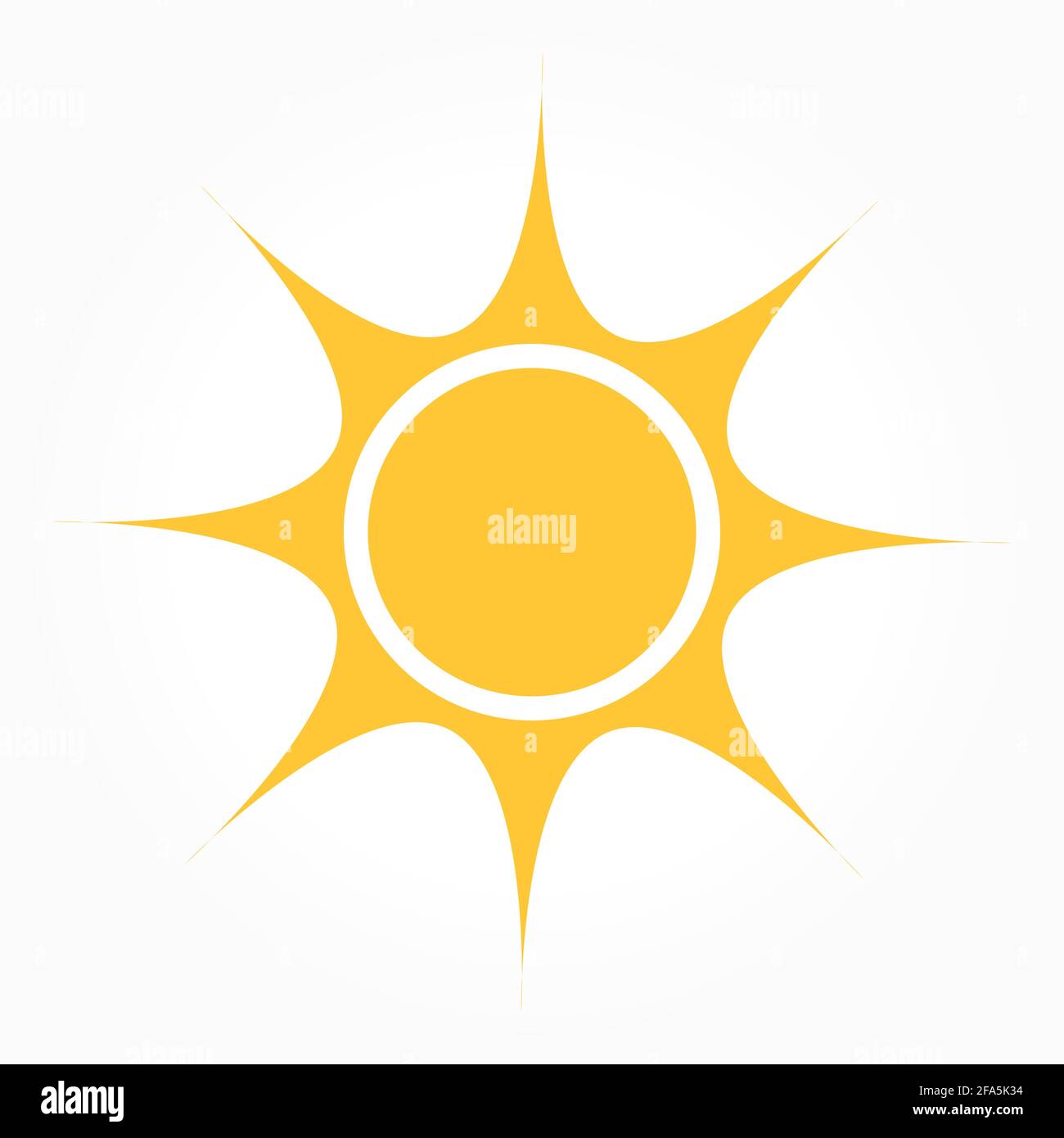 Flat design sun icon. Vector illustration Stock Vector Image & Art - Alamy