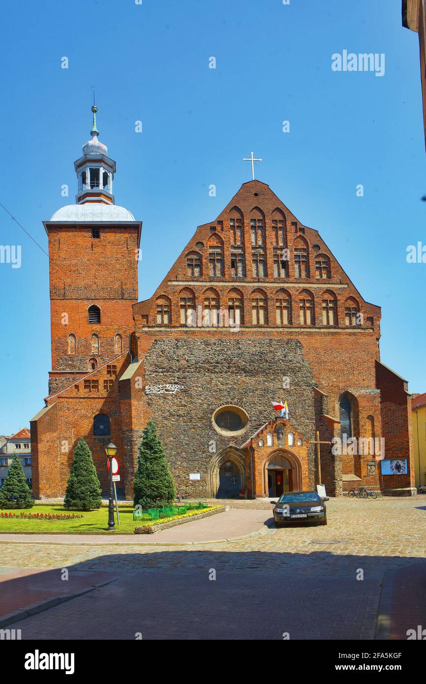 Poland, Szprotawa, church, Lubuskie voivodeship. Stock Photo