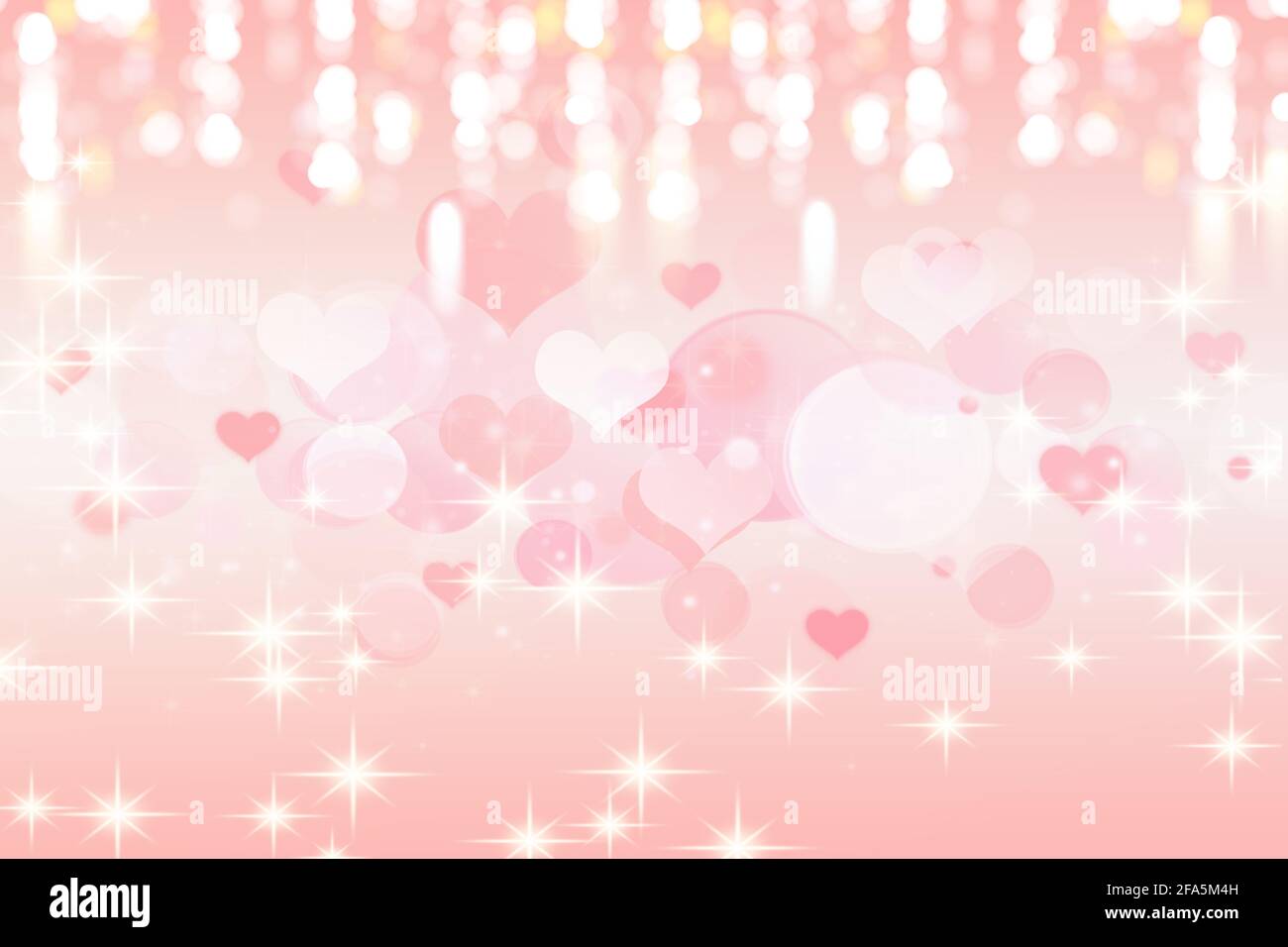 Abstract pink heart background with sparkles and light spots. Illustration  Stock Photo - Alamy