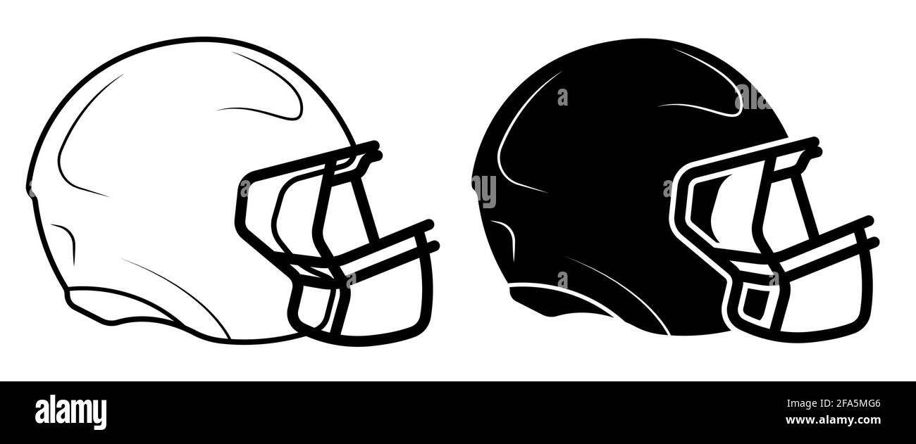 safety helmet icon with grille mask for playing American football
