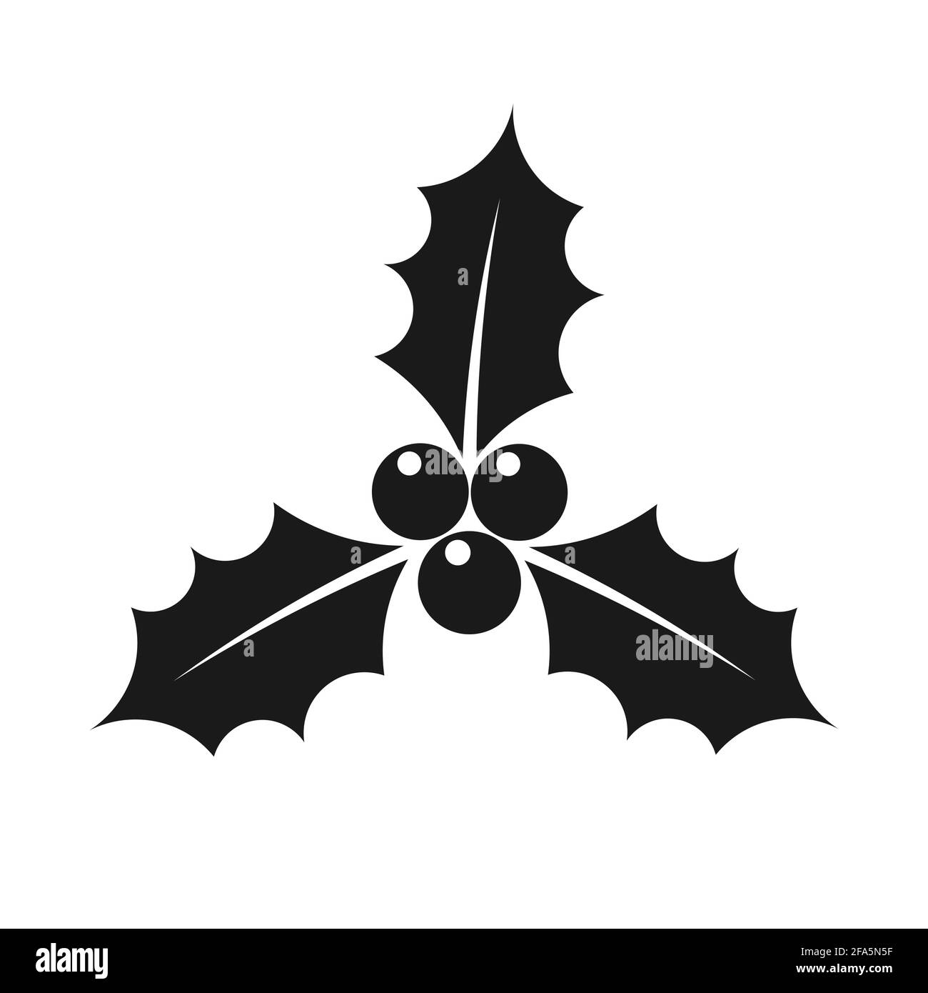Christmas holly icon. Vector illustration Stock Vector Image & Art Alamy
