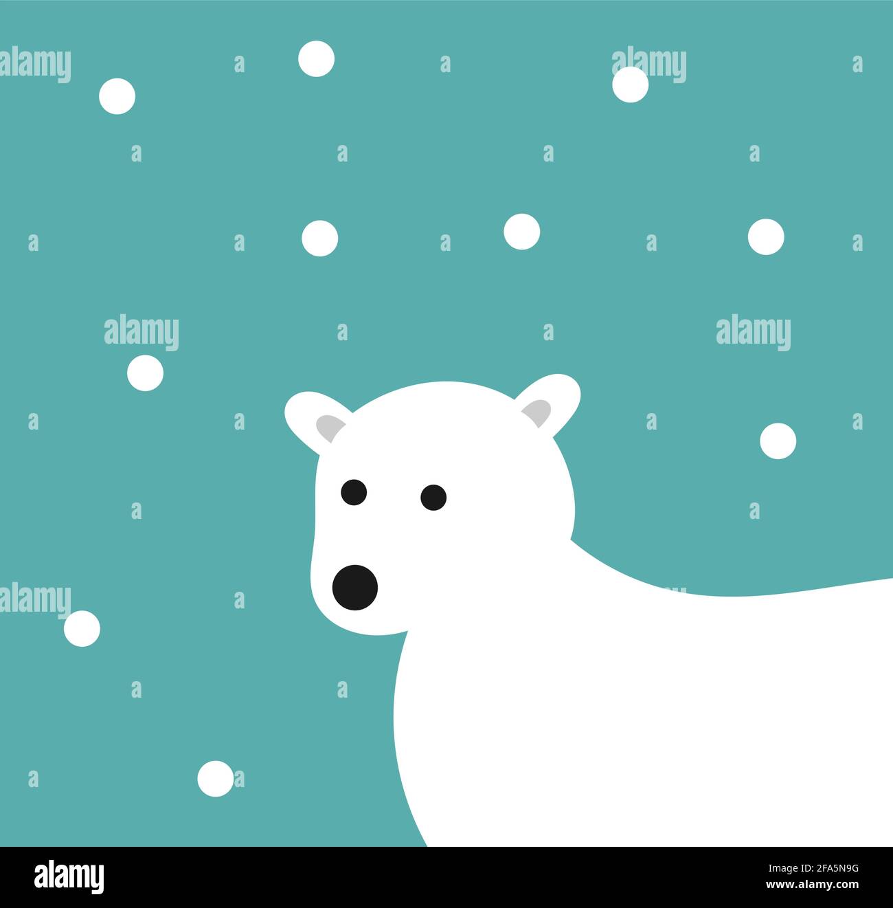 Polar bear winter background illustration Stock Vector Image & Art - Alamy