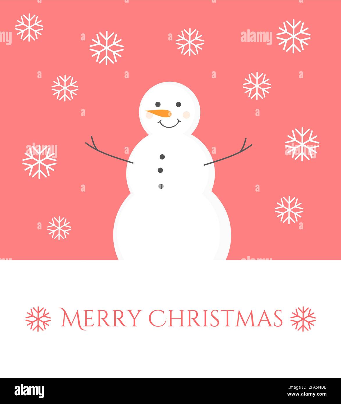 Christmas snowman greeting card illustration Stock Vector Image & Art ...