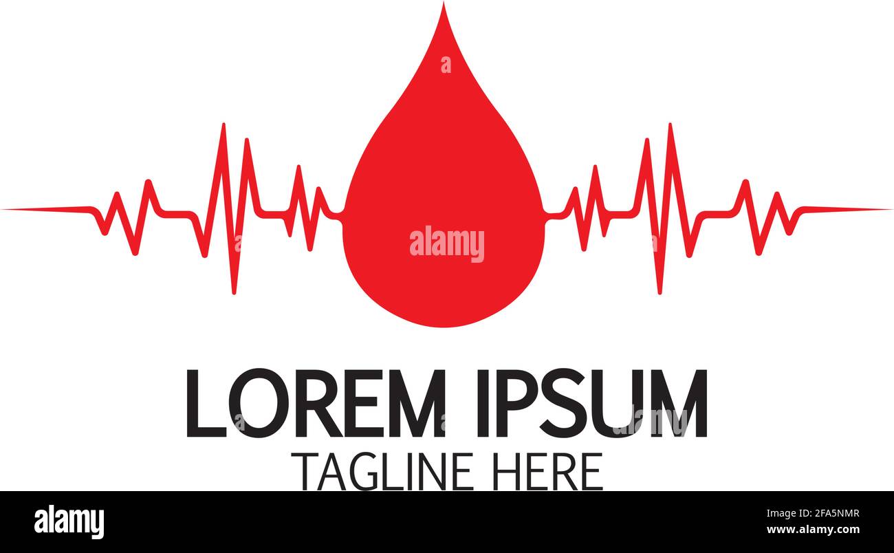 Health care&Blood donation logo icon design template Stock Vector Image ...