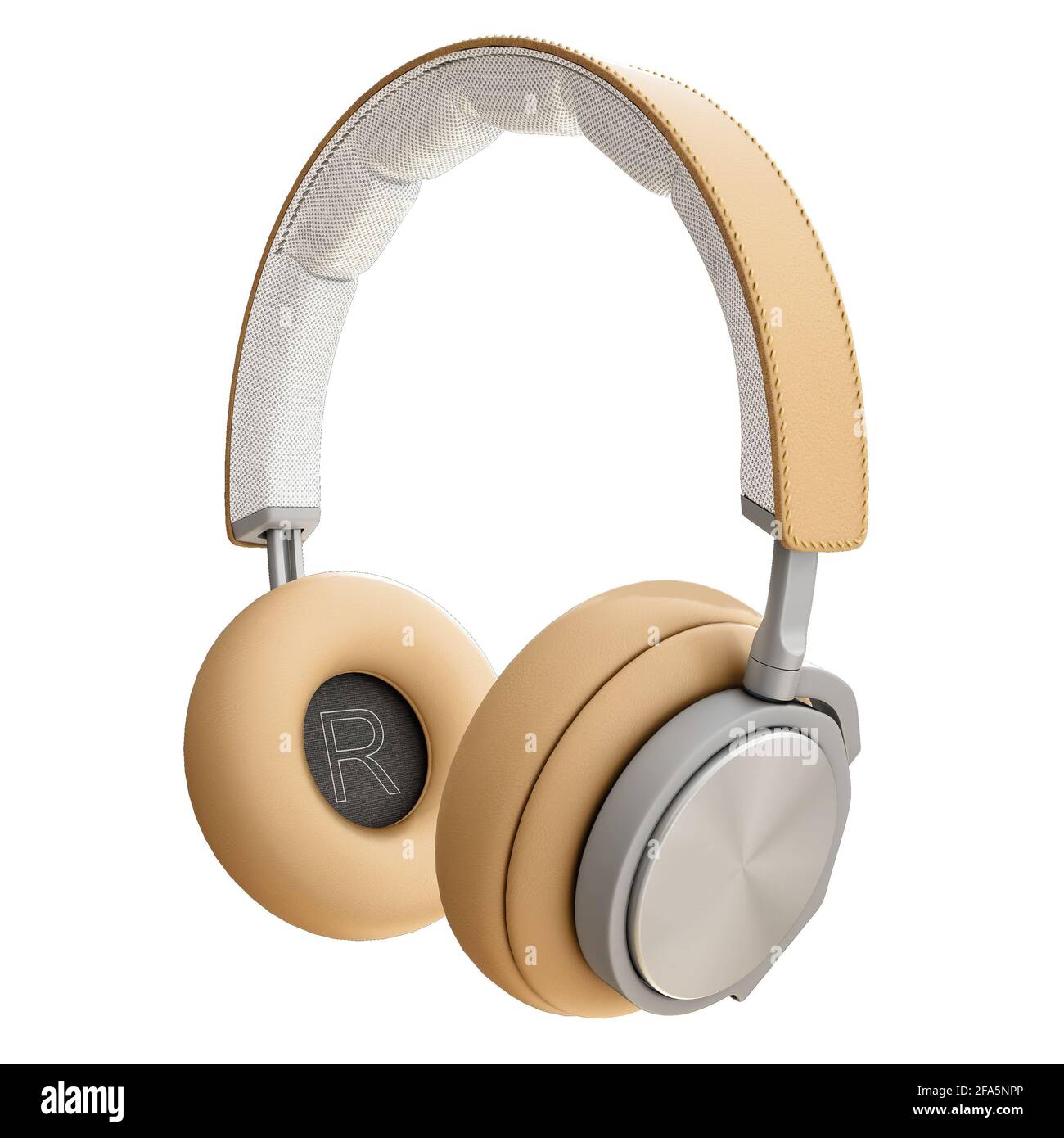 3d illustration of headphones isolated with white background Stock ...