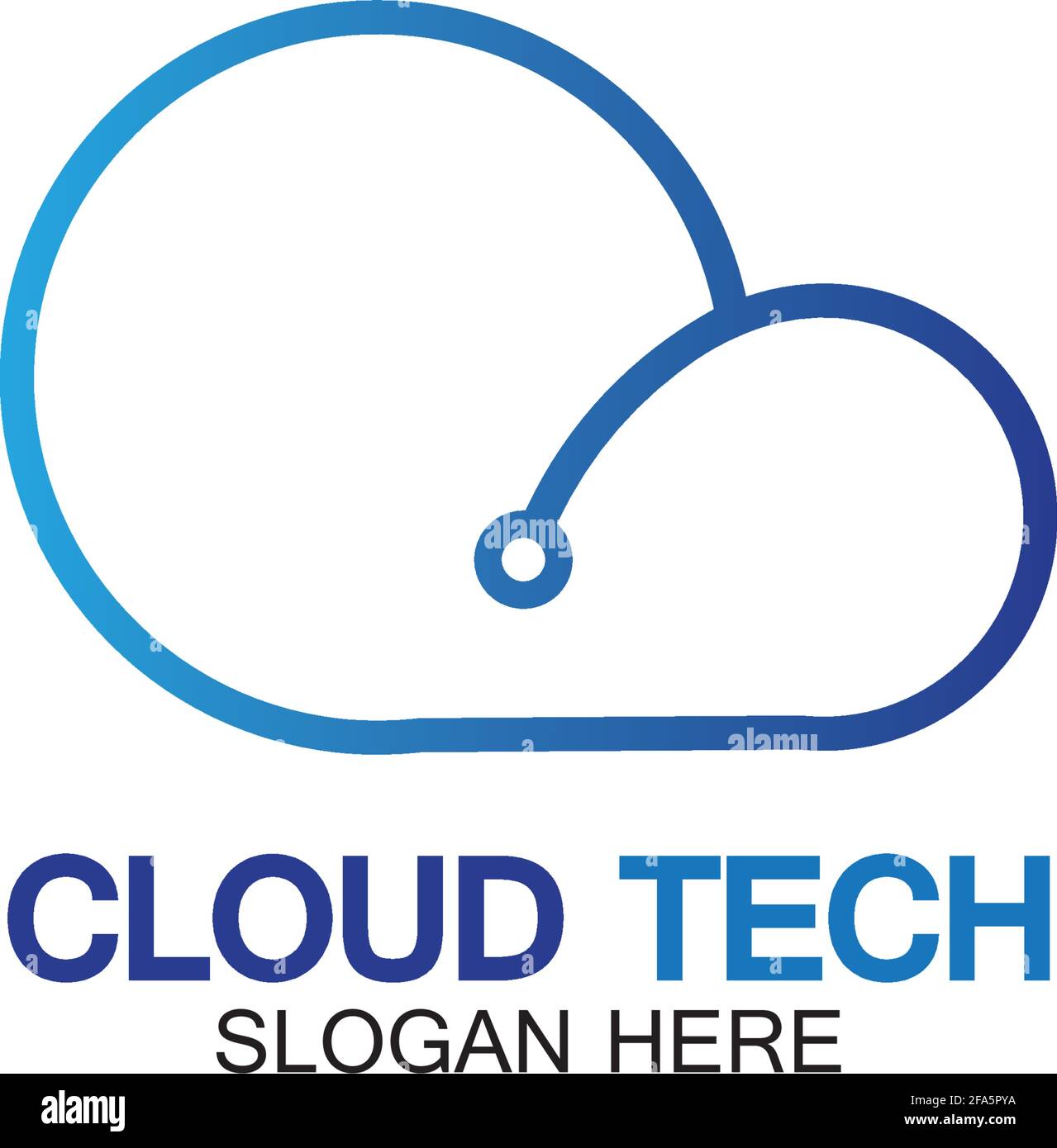 Cloud technology logo icon template.Cloud symbol with circuit pattern. IT and computers, internet and connectivity vector illustration. Stock Vector