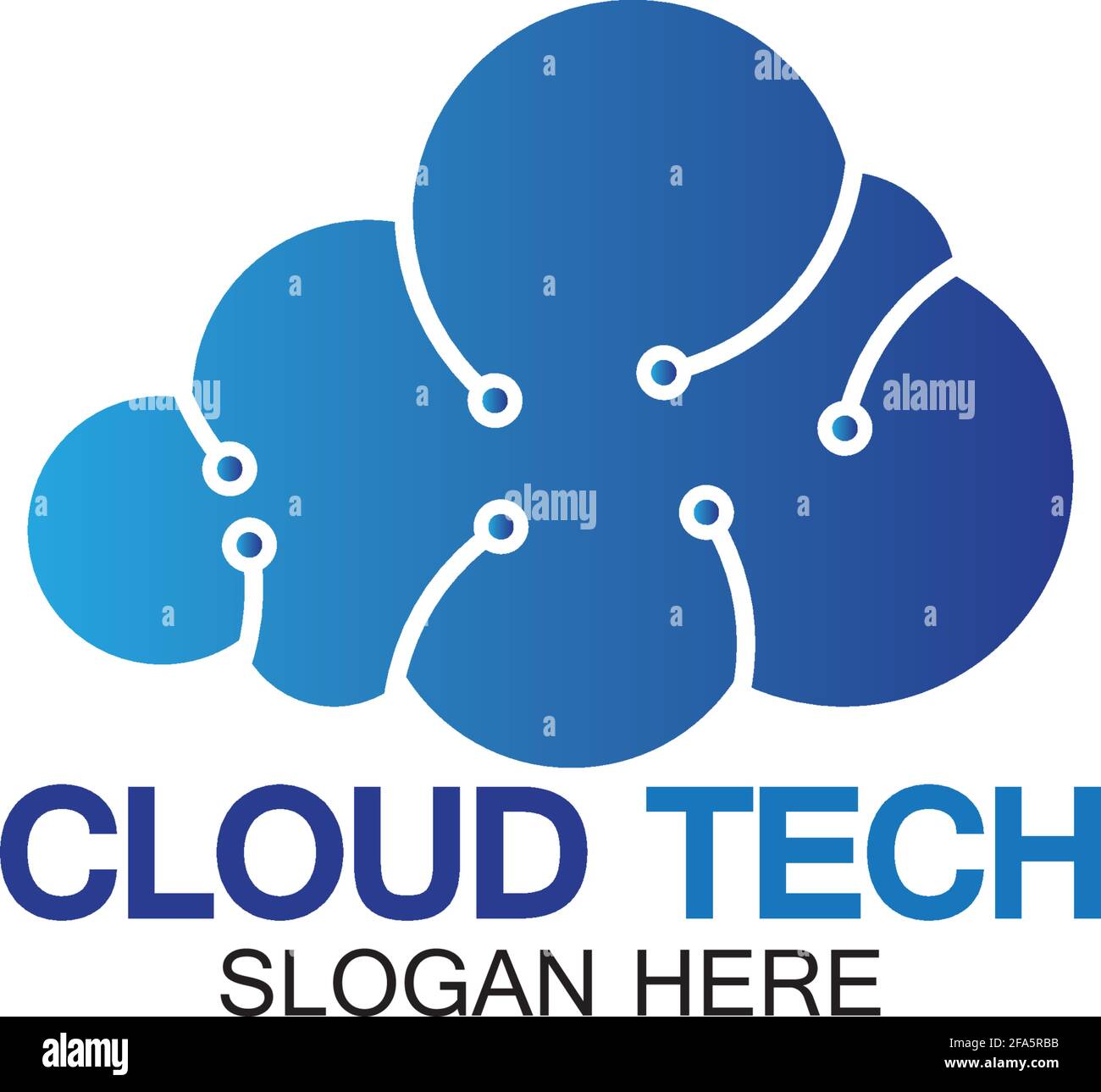 Cloud technology logo icon template.Cloud symbol with circuit pattern. IT and computers, internet and connectivity vector illustration. Stock Vector
