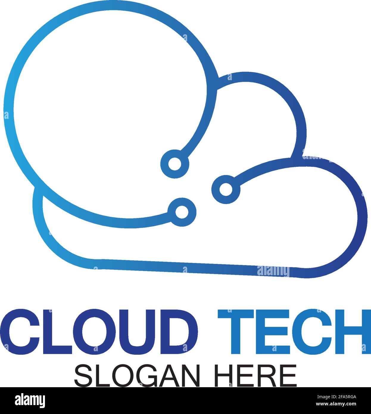 Cloud technology logo icon template.Cloud symbol with circuit pattern. IT and computers, internet and connectivity vector illustration. Stock Vector