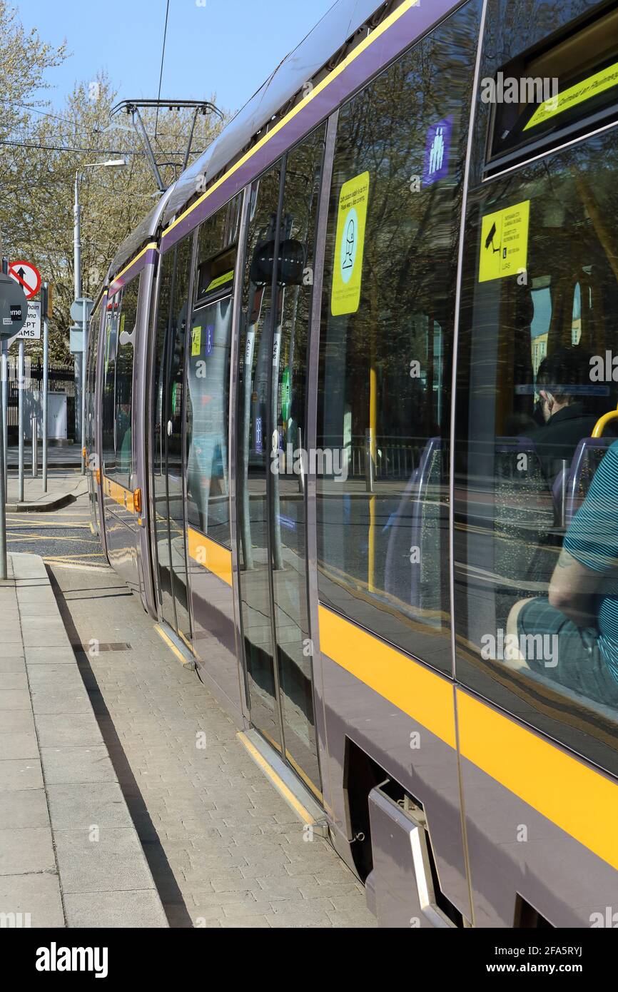 The Luas tram system in Dublin Stock Photo