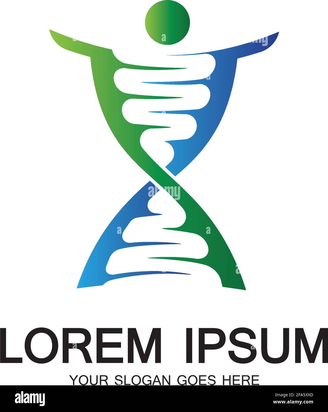 Human DNA logo icon design-vector Stock Vector