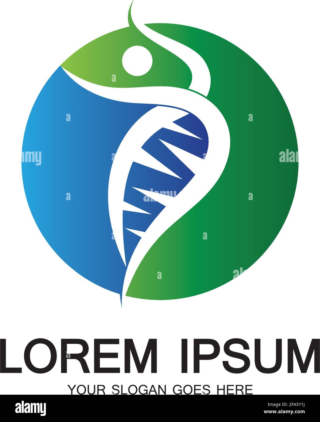 Human DNA logo icon design-vector Stock Vector