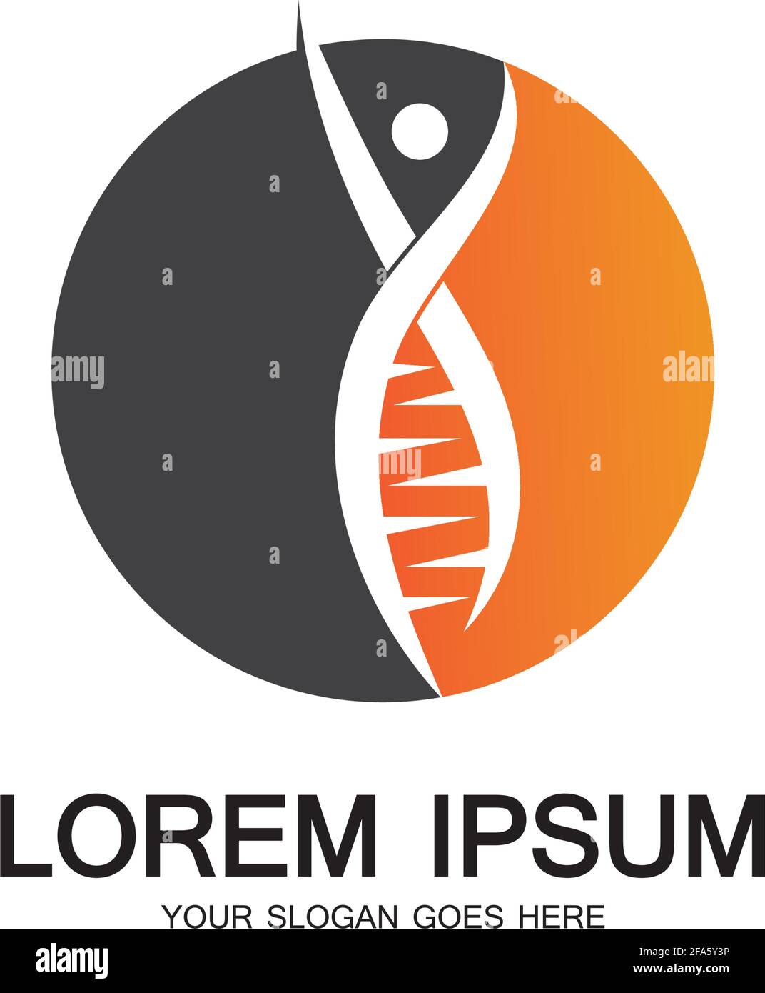 Human DNA logo icon design-vector Stock Vector