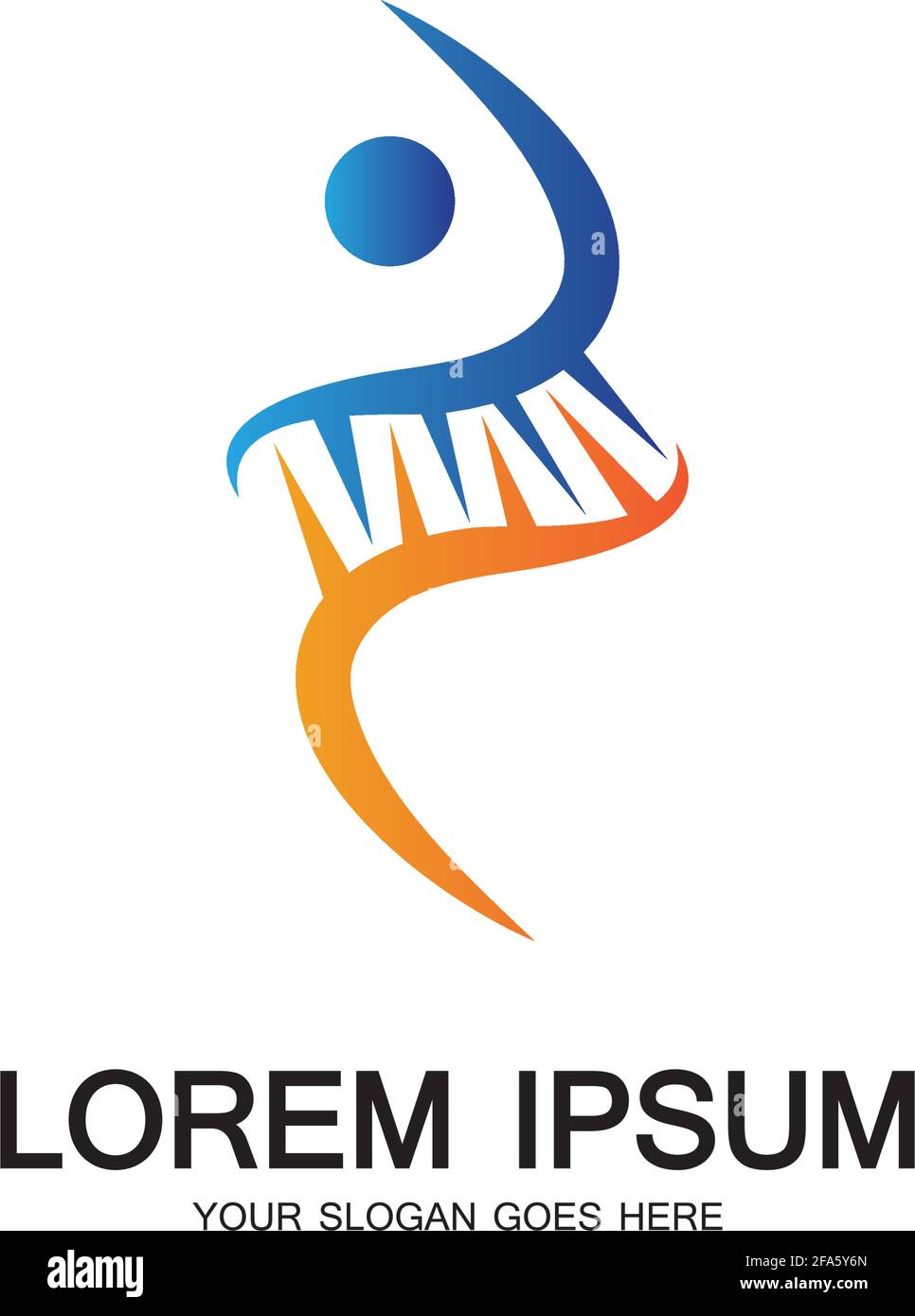 Human DNA logo icon design-vector Stock Vector