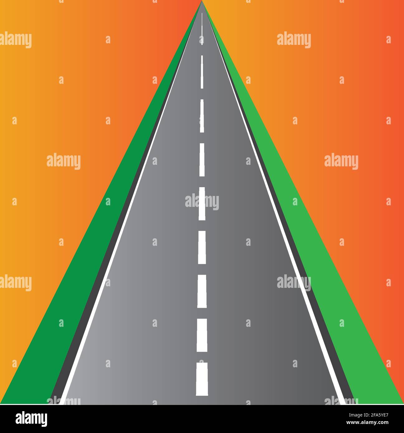 Road icon isolated on white background. Stock Vector